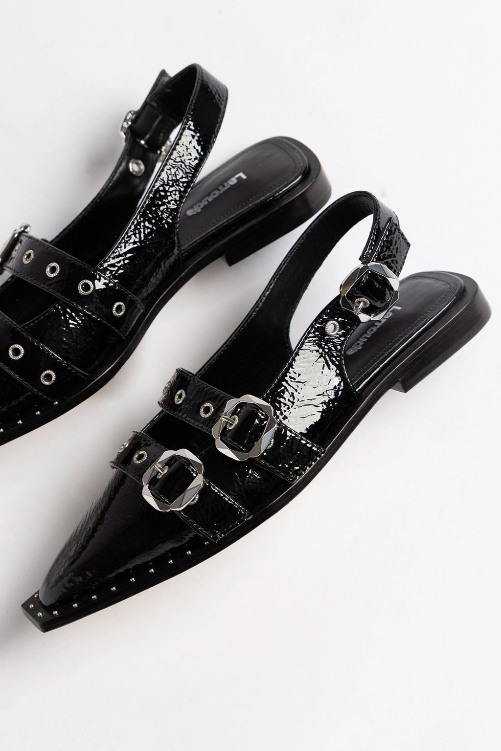Patti Flat Black Patent Leather
