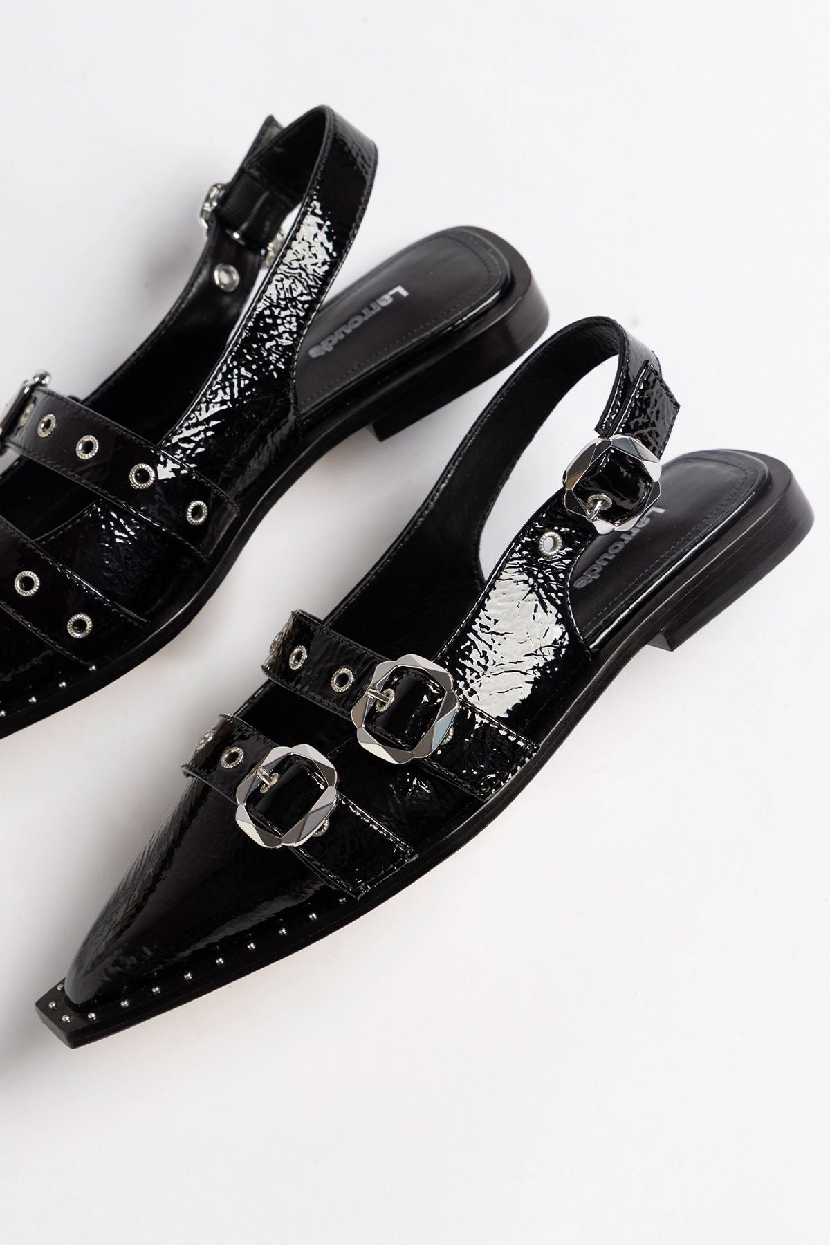 Patti Flat Black Patent Leather