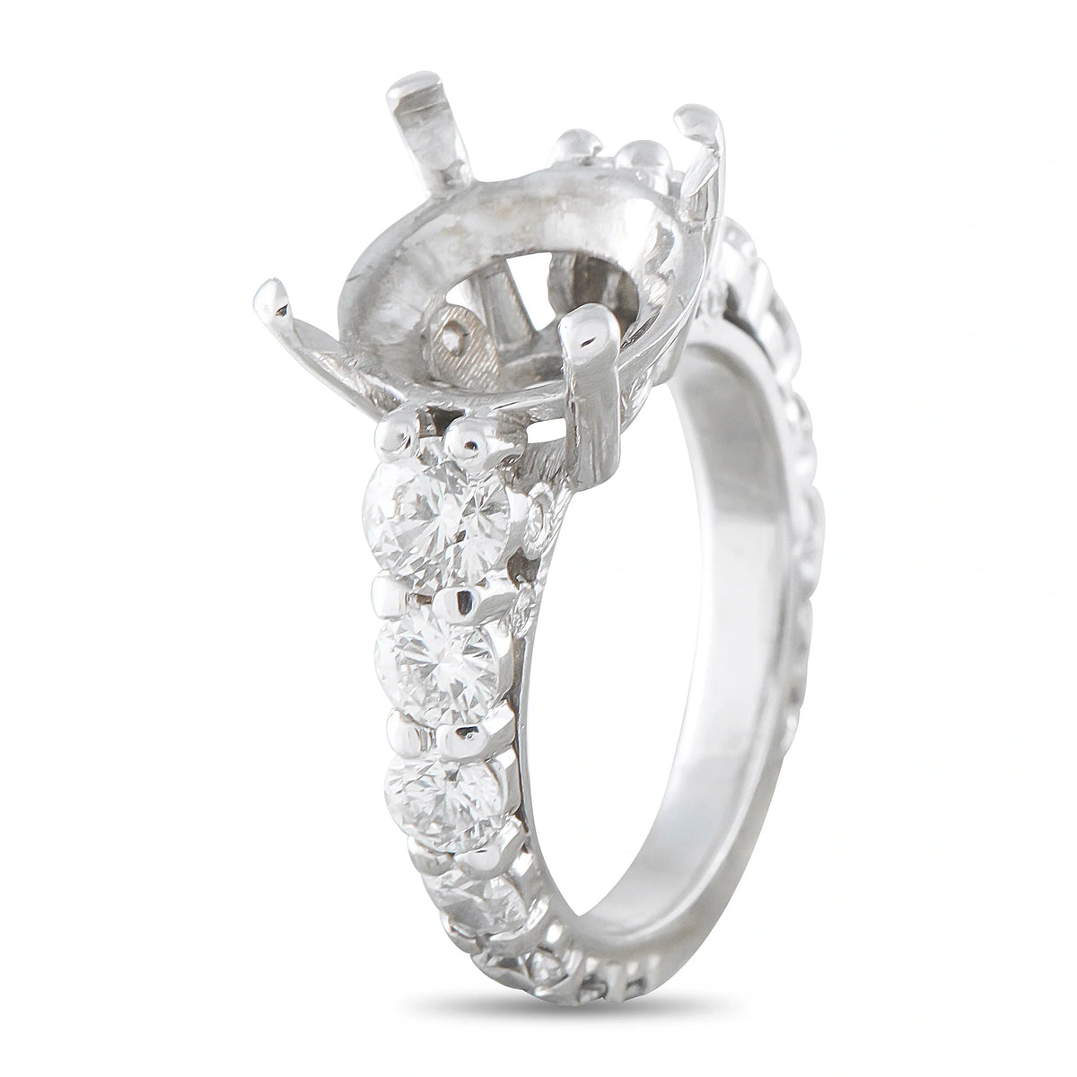 LB Exclusive 18K White Gold 2.0ct Diamond Mounting Ring MF10-082026