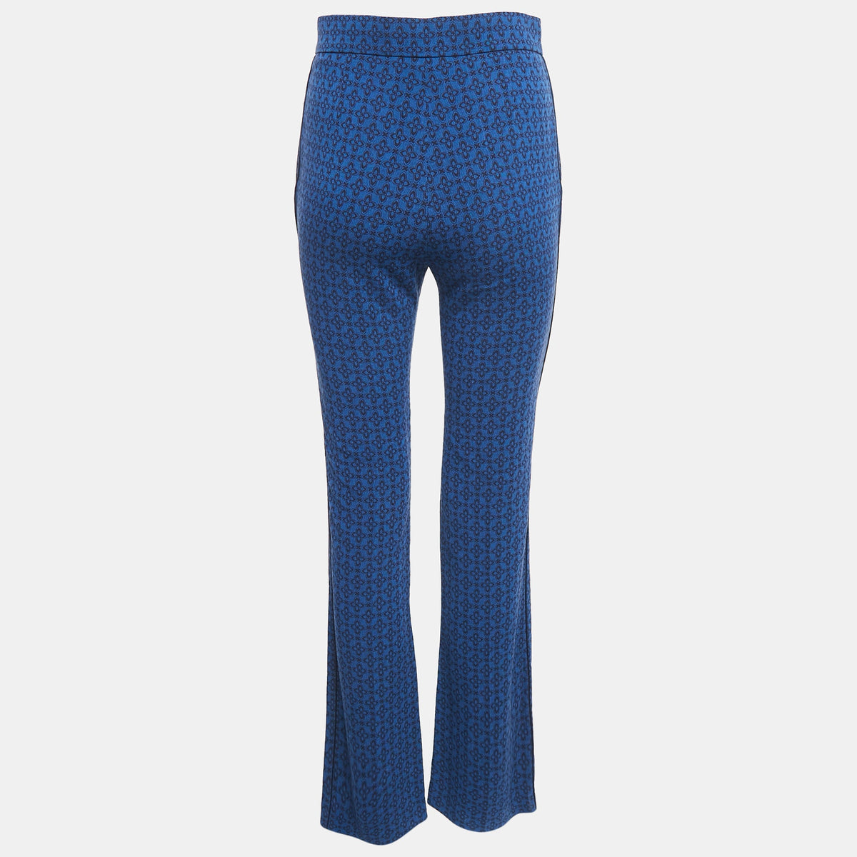 Sandro Blue Jacquard Crepe Amparo Pants