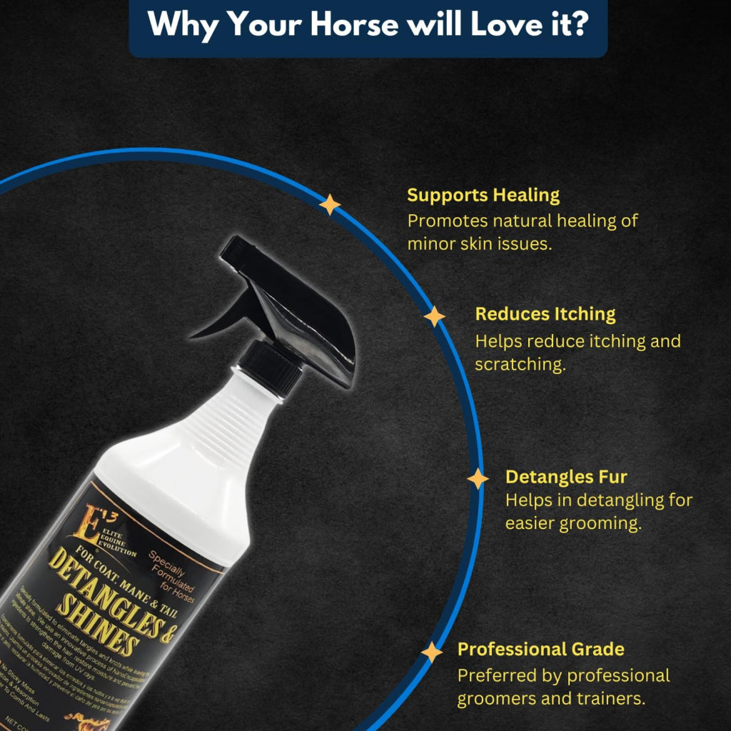 E3 Detangles & Shines Spray for Horses