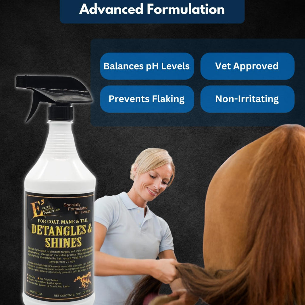 E3 Detangles & Shines Spray for Horses