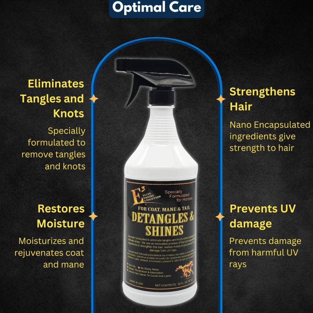 E3 Detangles & Shines Spray for Horses