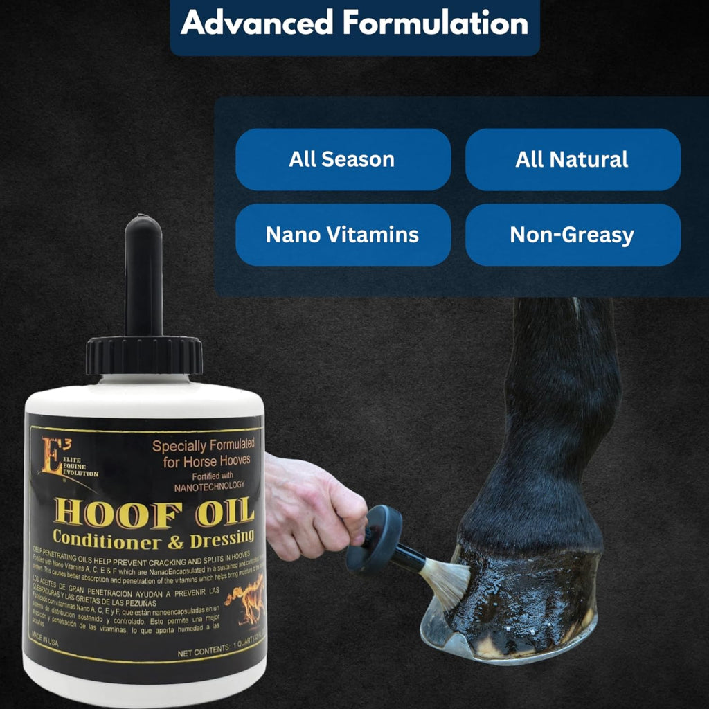 E3 Hoof Oil Conditioner & Dressing for Horses (32 oz)