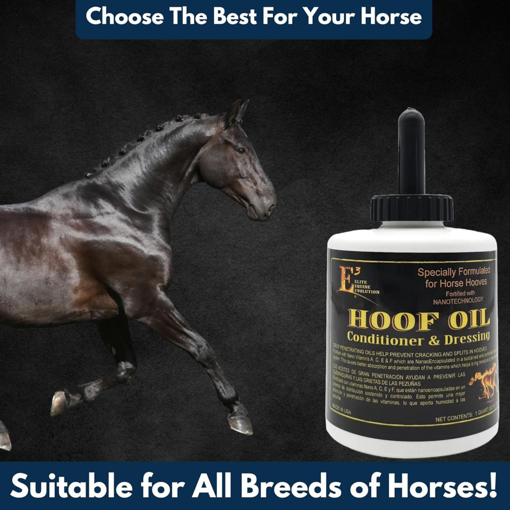 E3 Hoof Oil Conditioner & Dressing for Horses (32 oz)