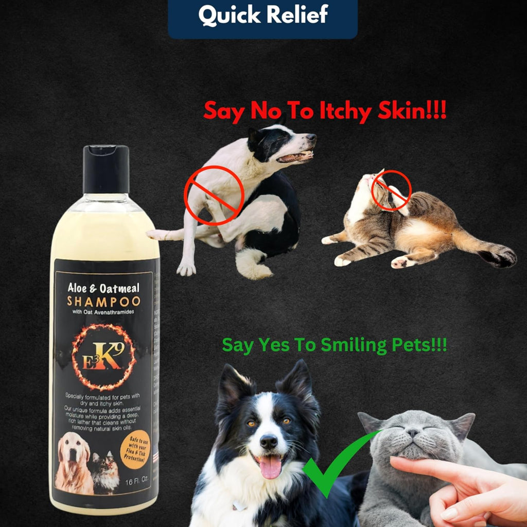 E3 K9 Aloe & Oatmeal Shampoo for Dogs (16 oz)
