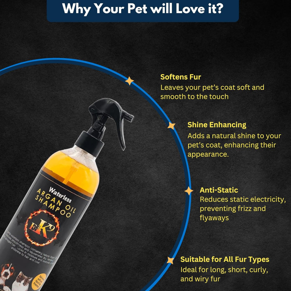 E3 Waterless Argan Oil Shampoo for Pets (16 oz)