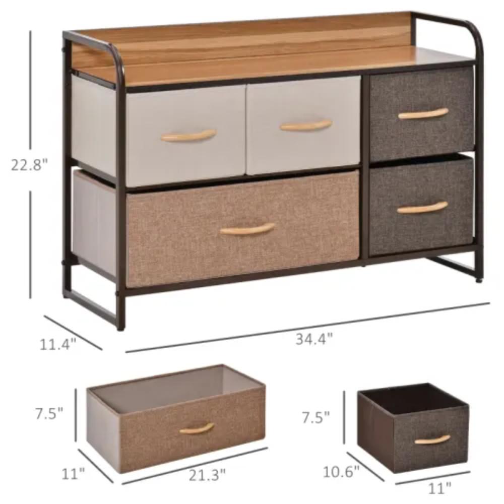 Rustic Freestanding Storage Cabinet Organizer