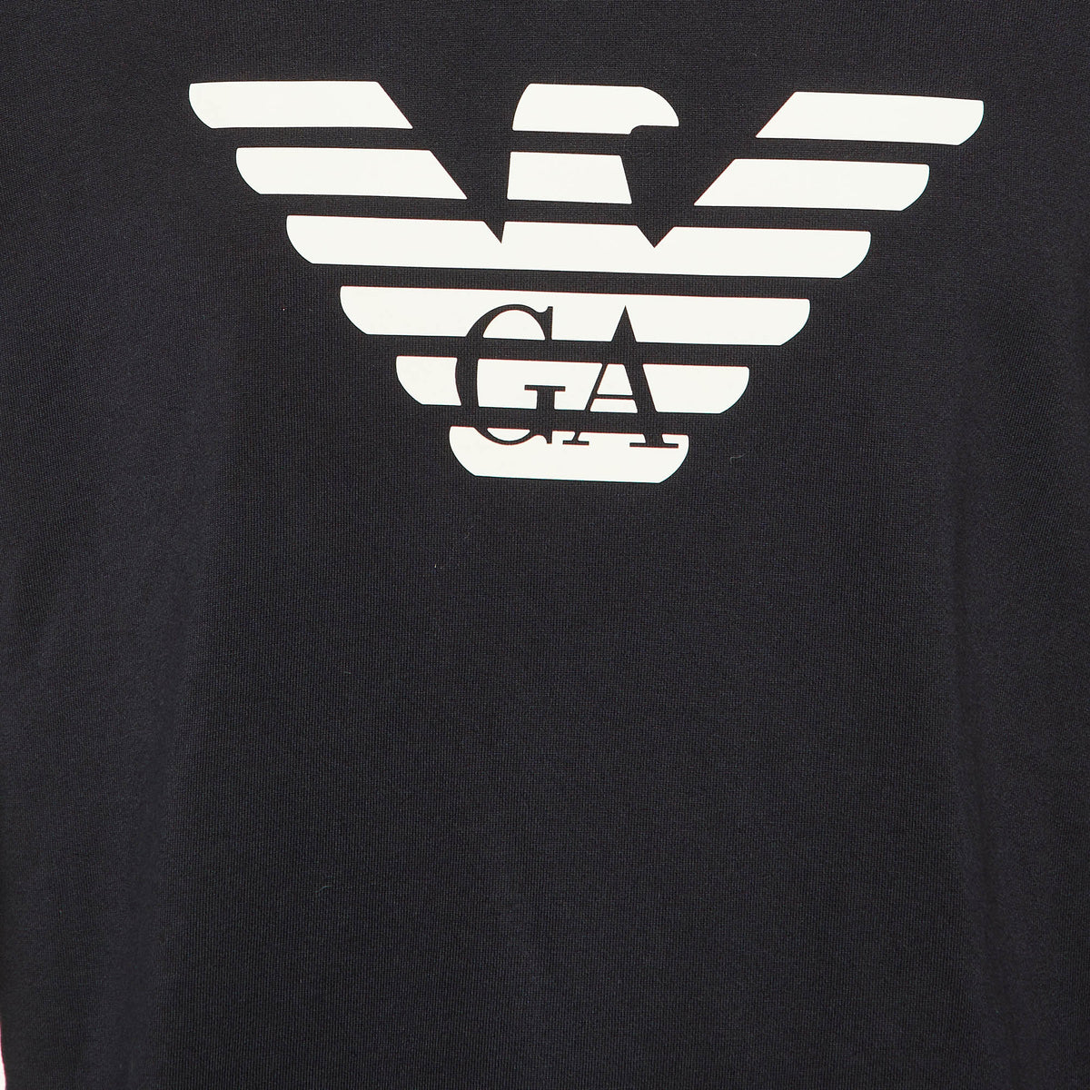 Emporio Armani Black Logo Detail Modal & Cotton Knit Sweatshirt
