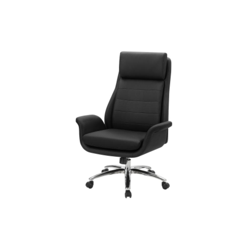 PU Leather Office Chair with Chrome Metal Base