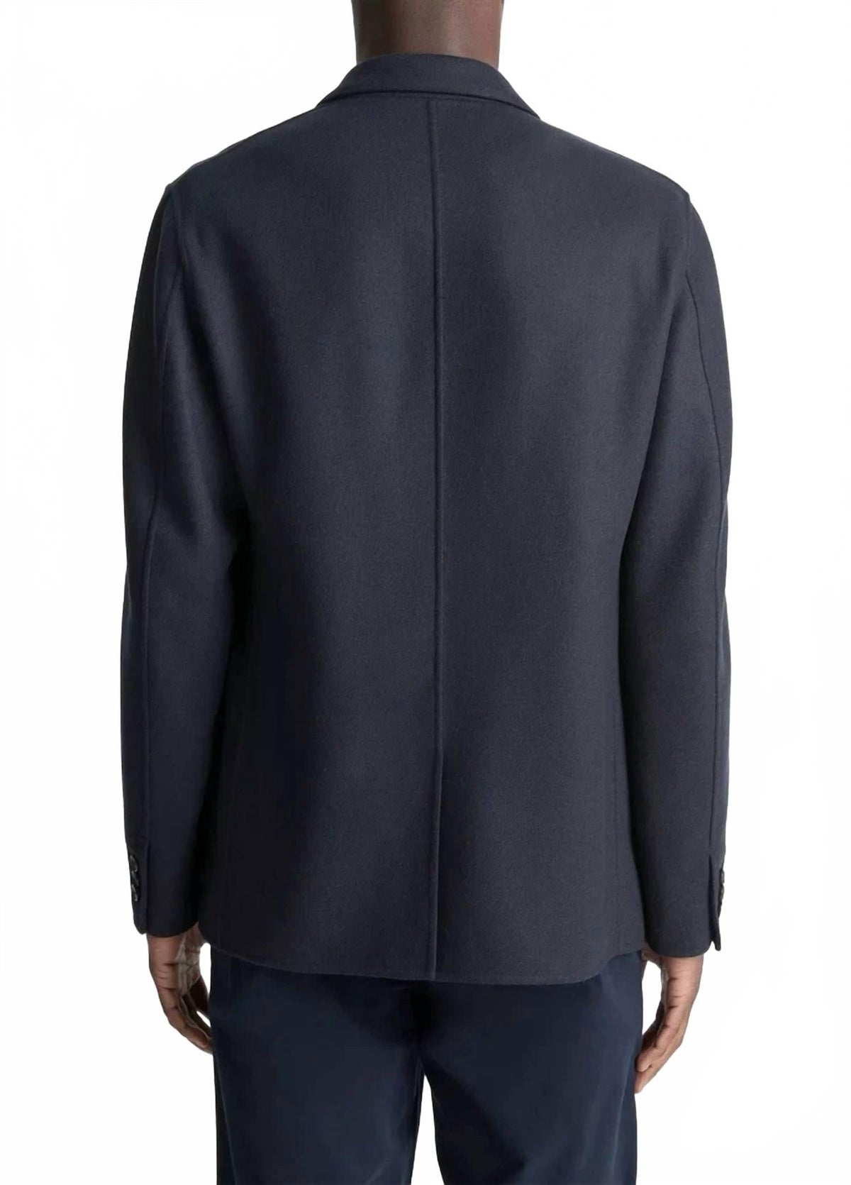 Wool Blend Blazer In Blue