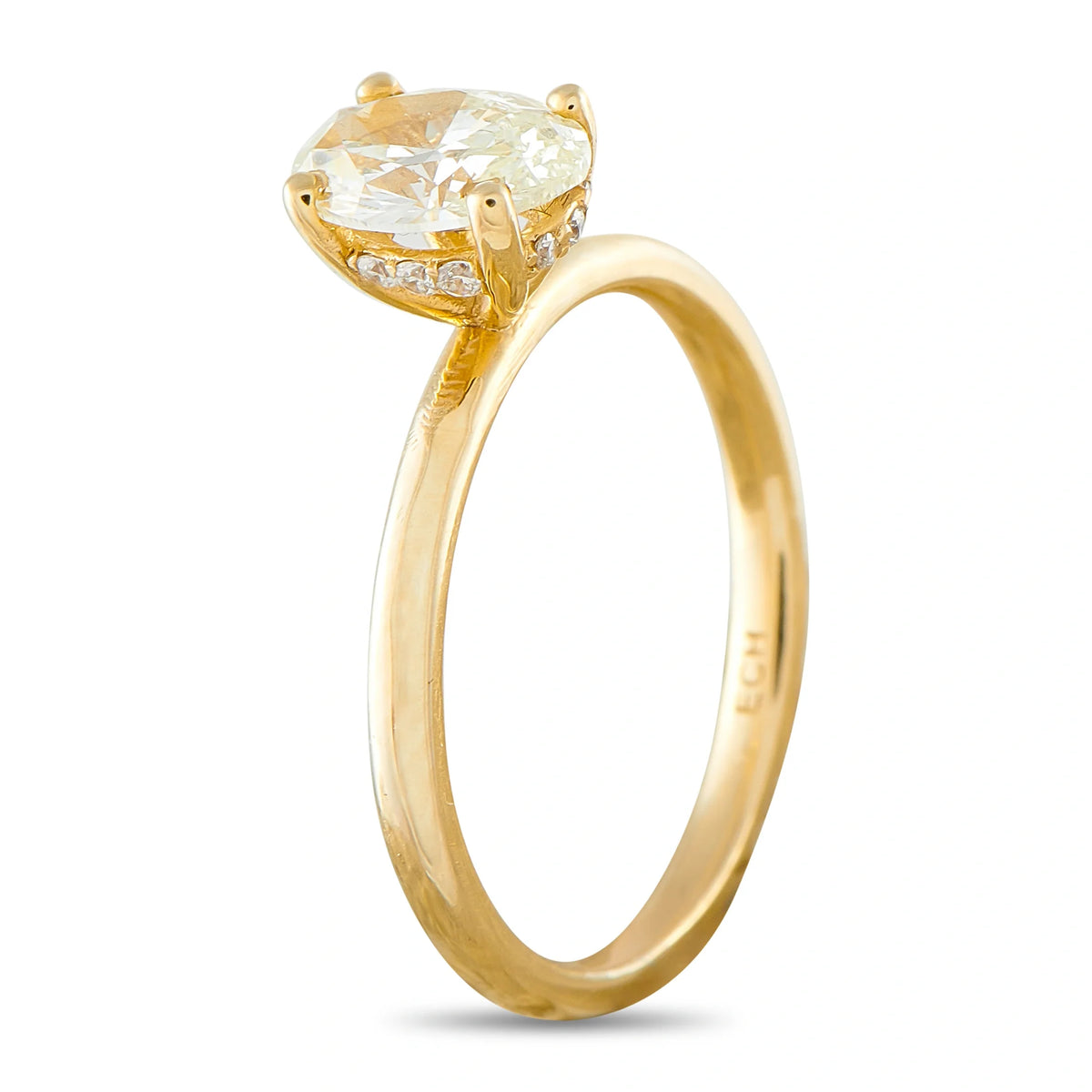 LB Exclusive 14K Yellow Gold 1.11ct Diamond Ring MF03-081926