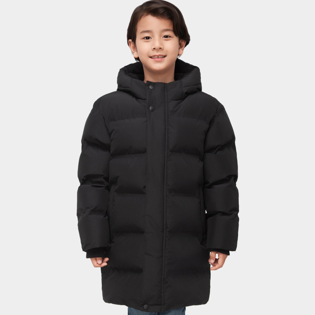 Rokka&Rolla Boys' Thigh Length Puffer Coat Seamless Borg Lined Jacket