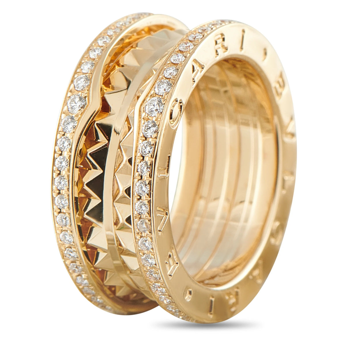 Bvlgari B.Zero1 18K Yellow Gold 0.67ct Diamond Ring BV07-0813216