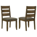 Farmhouse Dining Chairs with Vertical Slat Backrests and Durable Wooden Frames