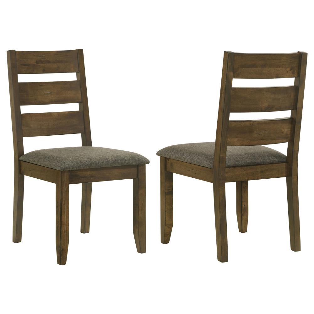 Farmhouse Dining Chairs with Vertical Slat Backrests and Durable Wooden Frames