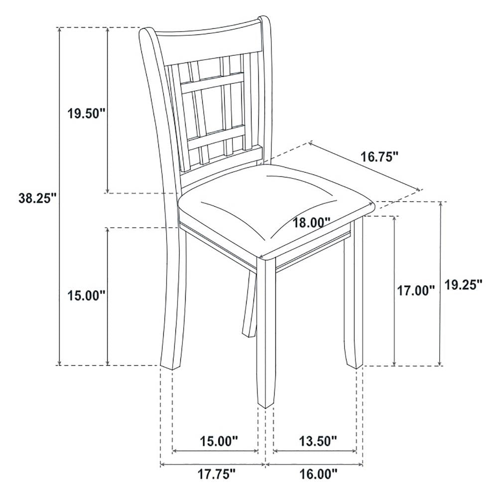 Modern Dining Side Chairs with Decorative Lattice Backs