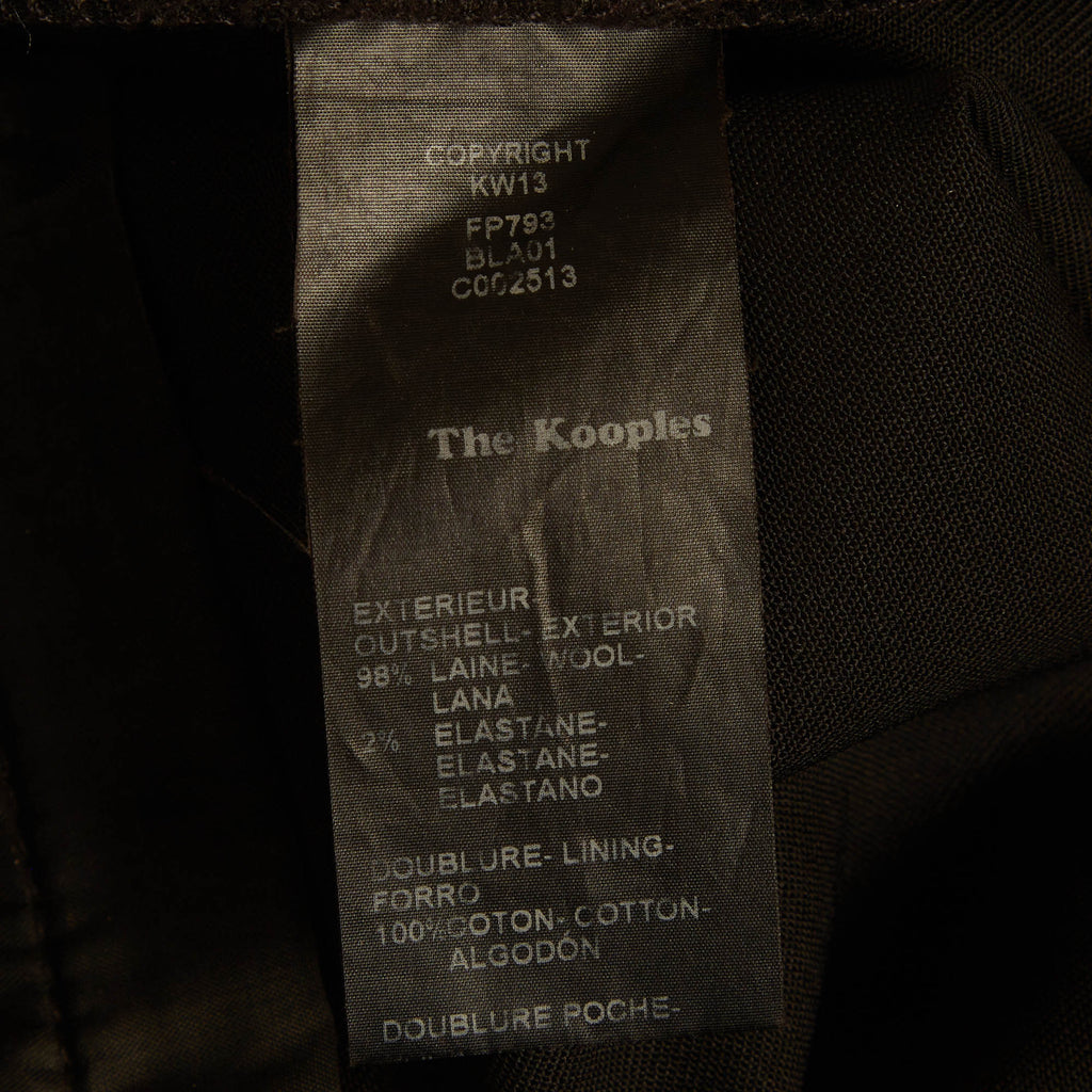 The Kooples Black Gabardine Straight Fit Trousers