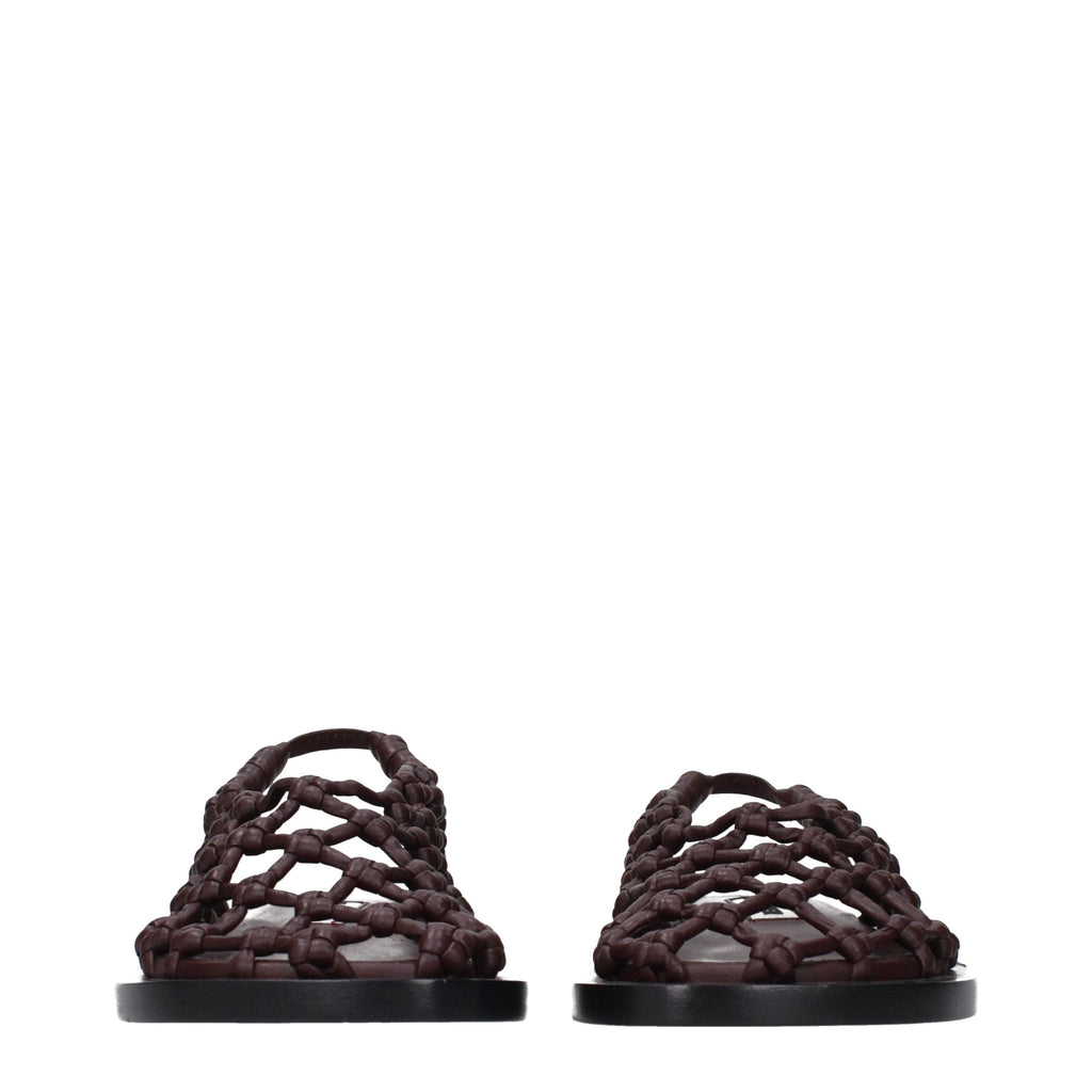 Jil Sander Leather Flat Women's Sandals