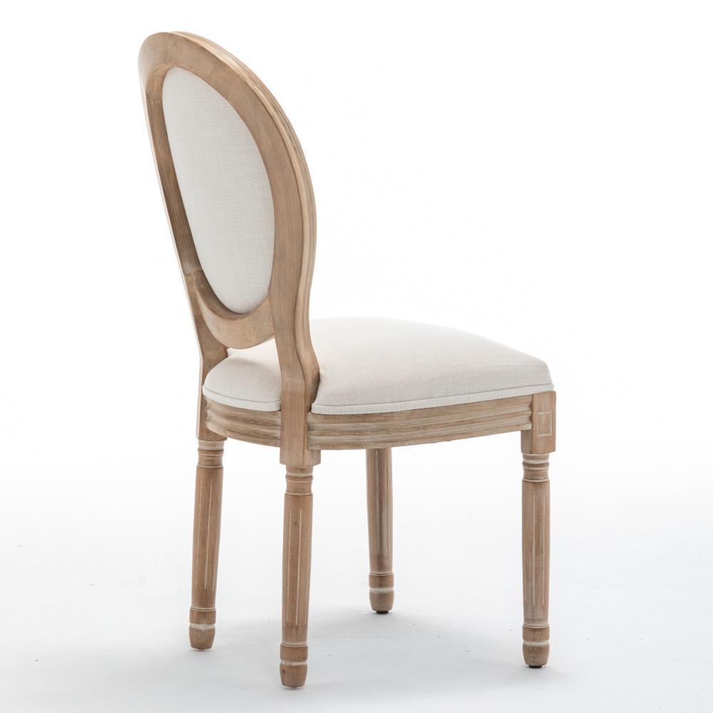 Farmhouse Solid Wood Dining Chairs with Cushioned Seats