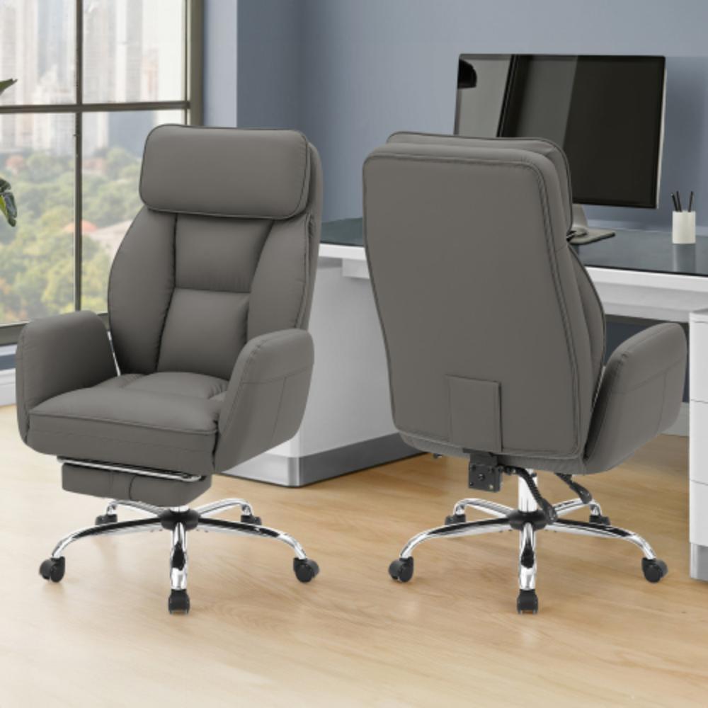 High-Back Office Chair with Adjustable Headrest