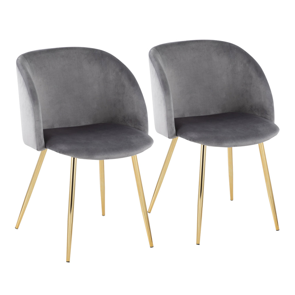 Modern Glam Seating Pair with Tailored Velvet Finish