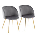 Modern Glam Seating Pair with Tailored Velvet Finish