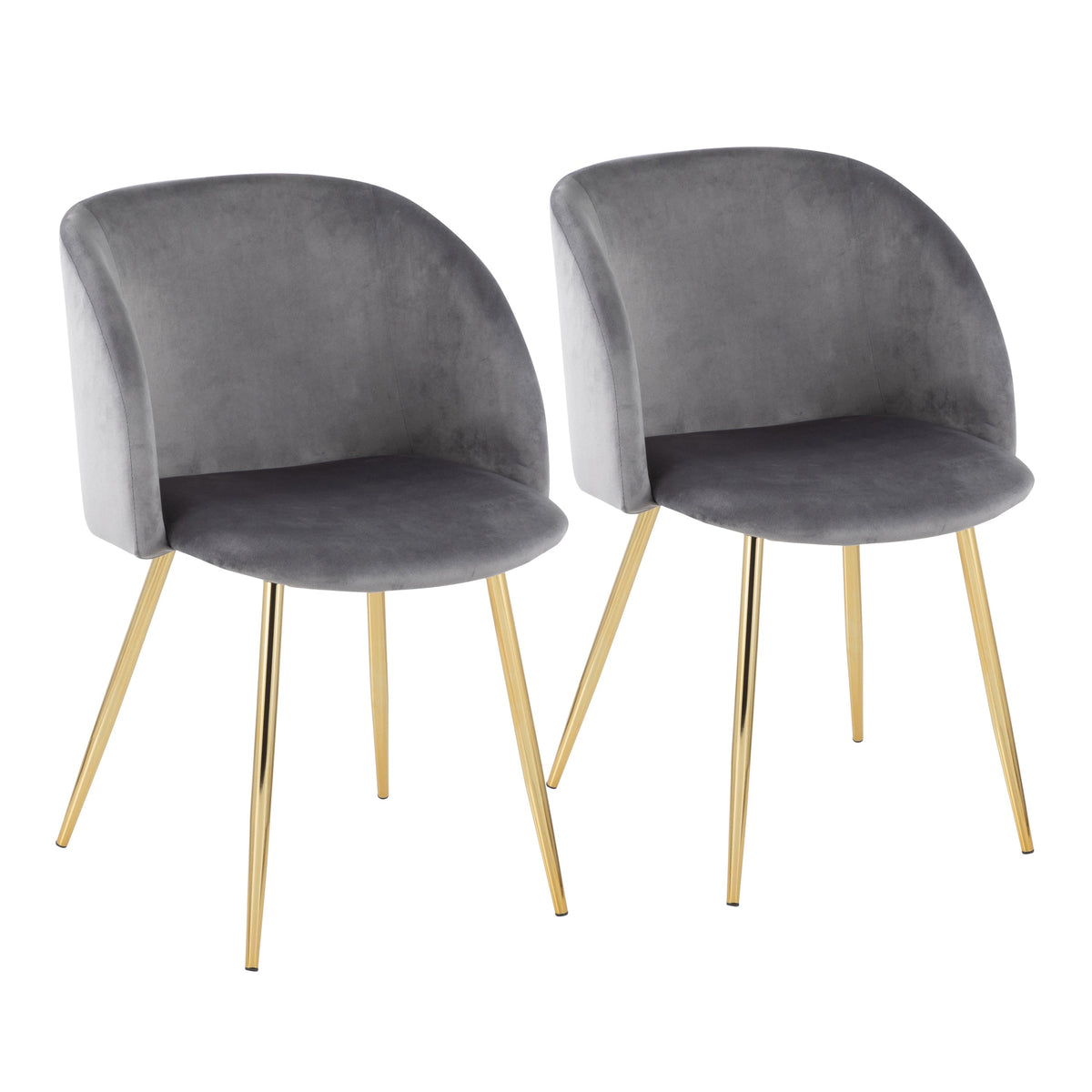 Modern Glam Seating Pair with Tailored Velvet Finish