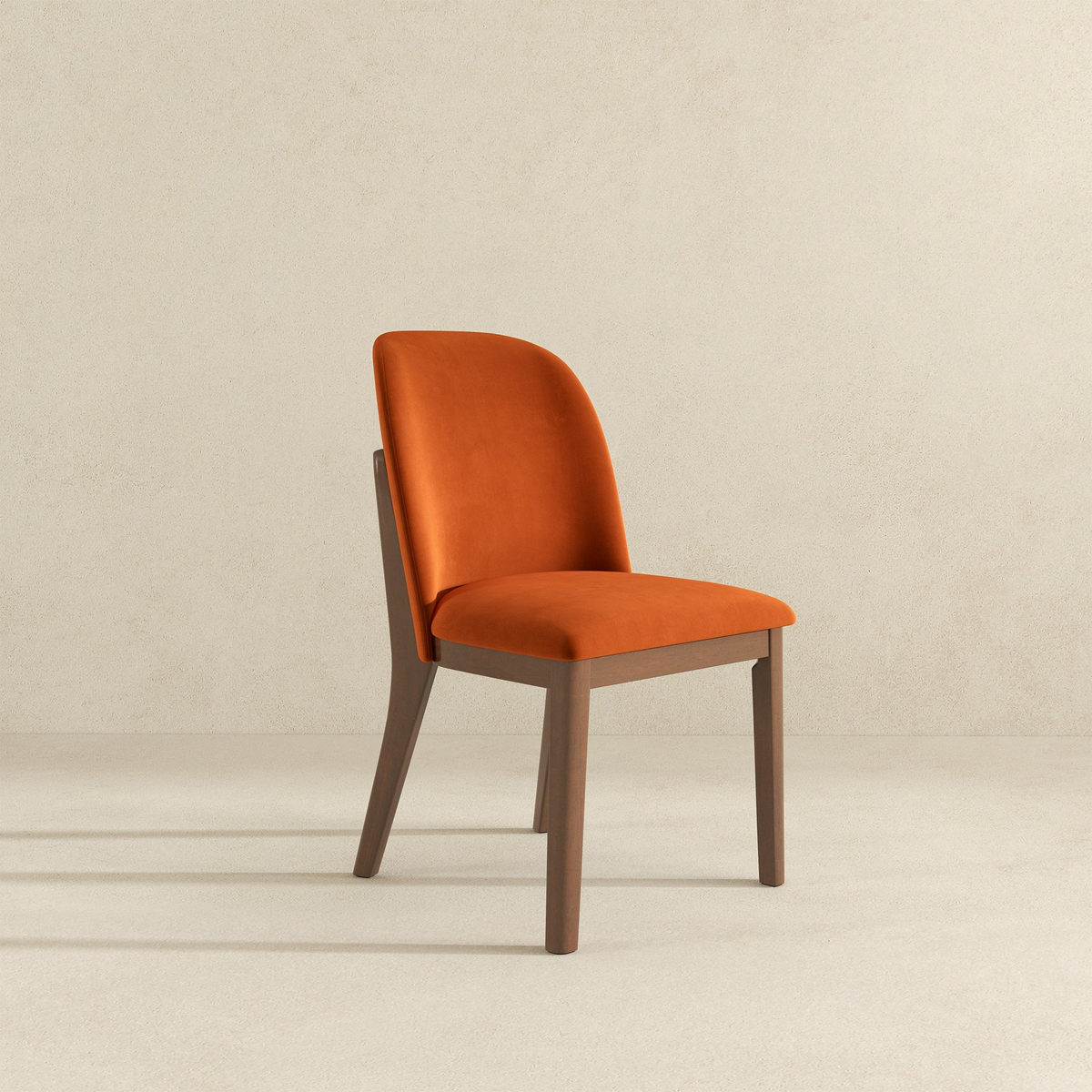 Mid-Century Modern Upholstered Dining Chairs Set of 2