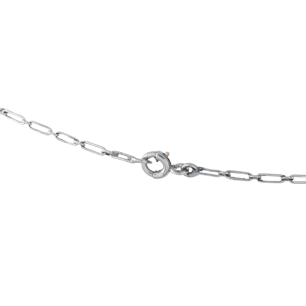 LB Exclusive Platinum 18K White Gold 0.85ct Diamond and Pearl Vintage Pendant Necklace MF04-073026