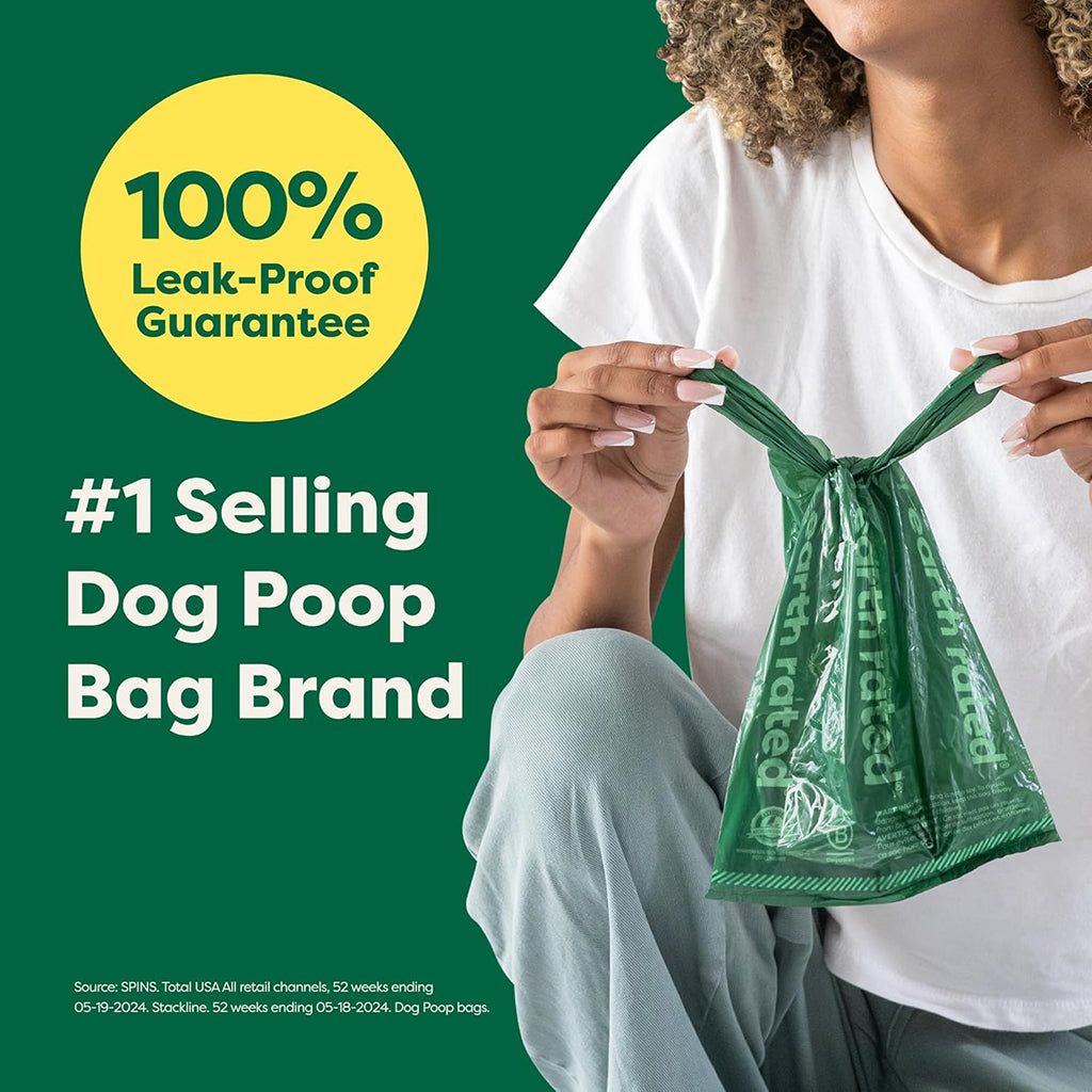 Earth Rated Dog Poop Bags with Handles, Lavender Scented, 120 Handle Bags