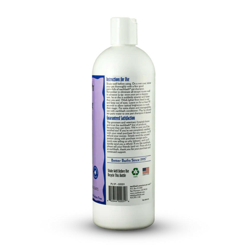 Earthbath Light Color Coat Brightening Lavender Shampoo for Dogs & Cats (16 oz)
