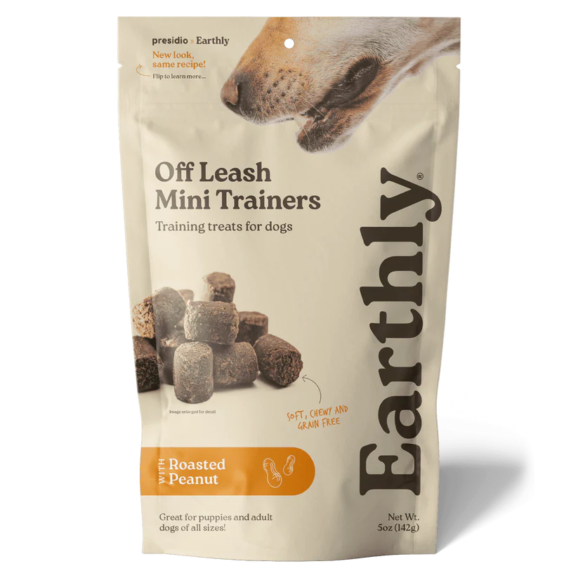 Earthly Off Leash Mini Trainers Roasted Peanut Recipe Dog Treats (5 oz)