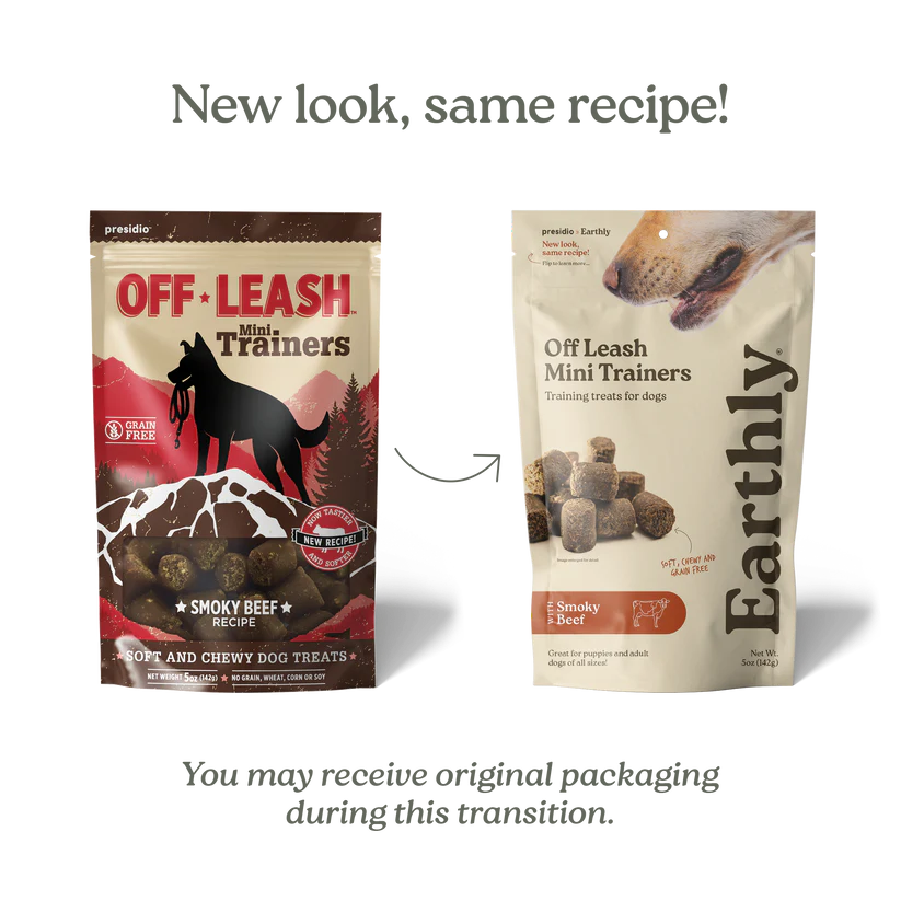 Earthly Off Leash Mini Trainers Roasted Peanut Recipe Dog Treats (5 oz)