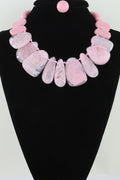 Marble Ripple Stone Statement Necklace