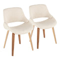 Mid-Century Modern Upholstered Dining Chairs Set of 2