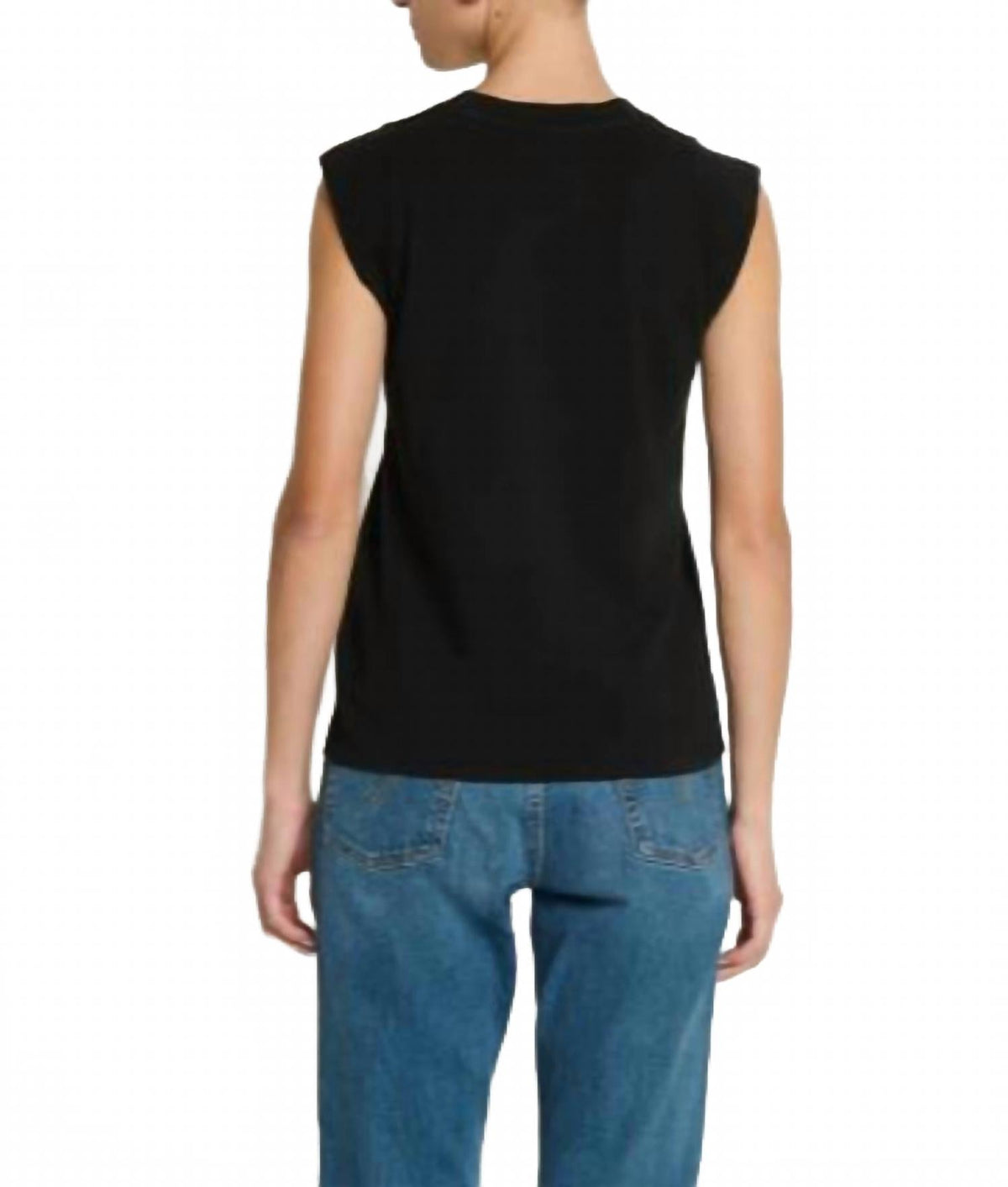 Patti Muscle Tank In Jet Black