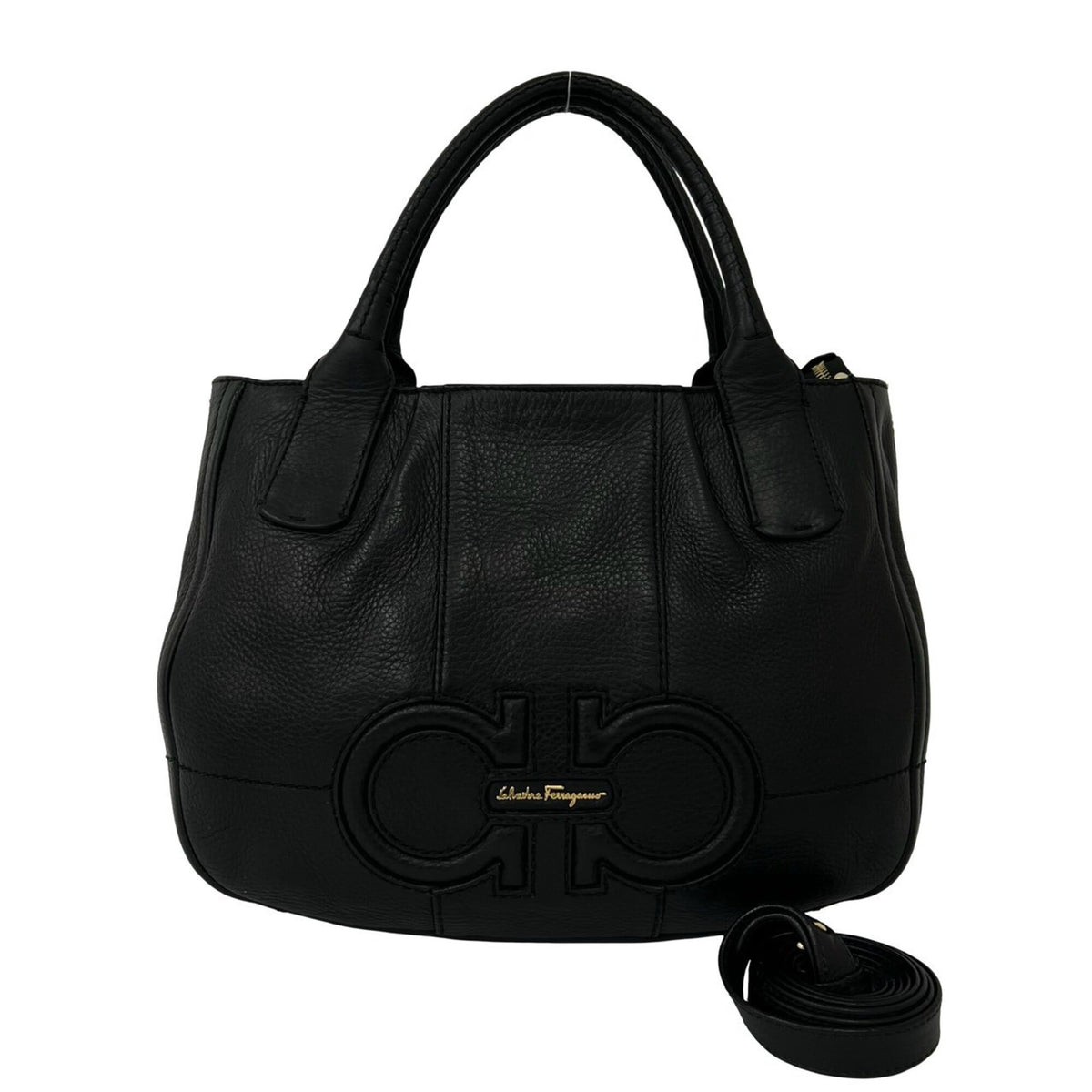 Salvatore Ferragamo Leather Handbag Shoulder Bag (Pre-Owned)