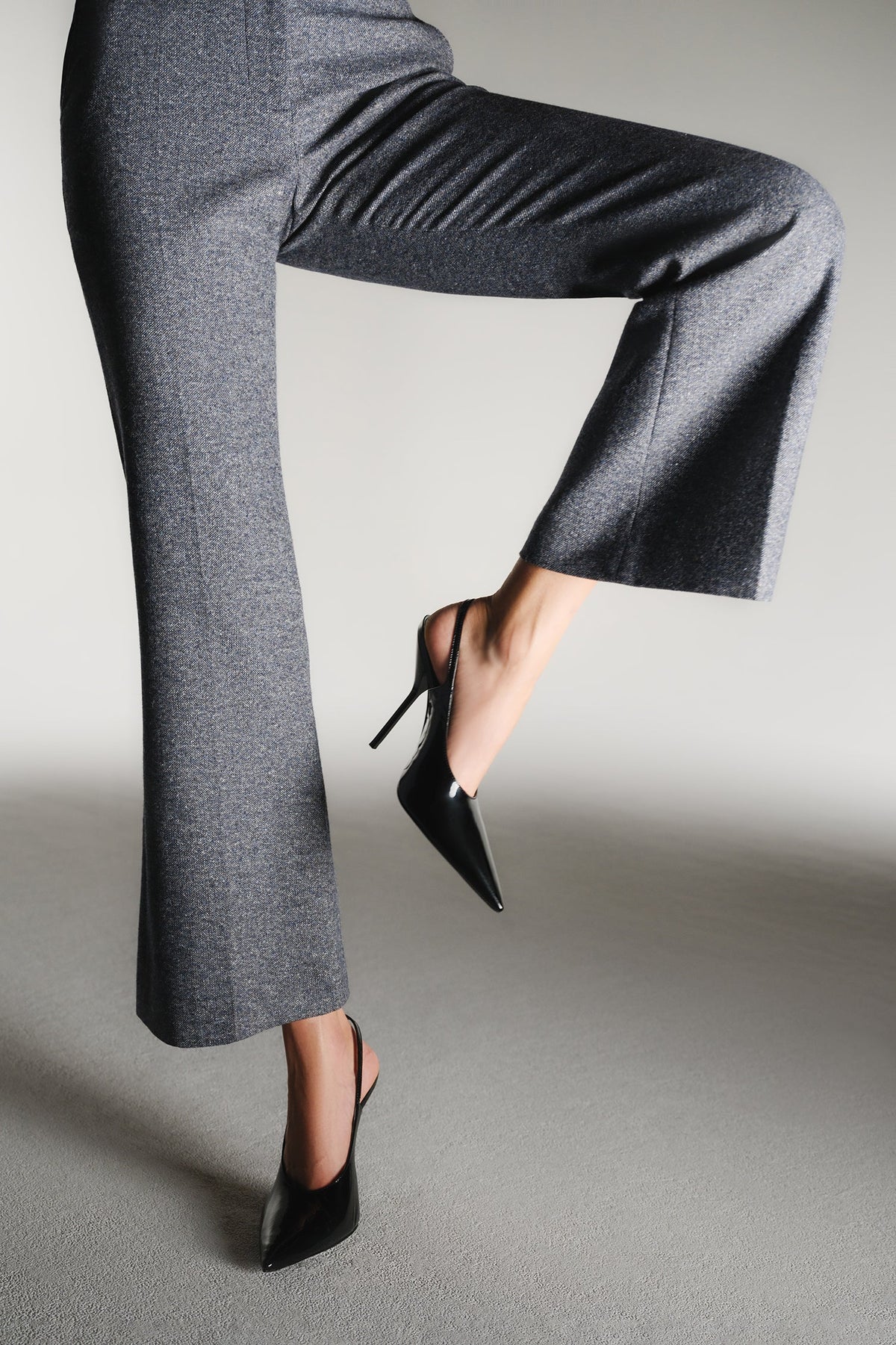 Larroudé x Altuzarra Pump In Black Patent Leather