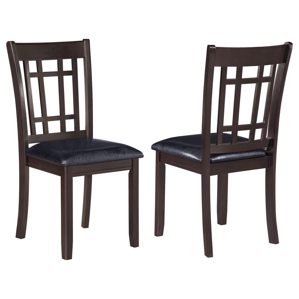 Modern Dining Side Chairs with Decorative Lattice Backs