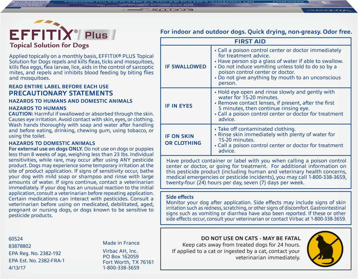 Effitix Plus for Medium Dogs, 23-44.9 lbs, 3 Doses