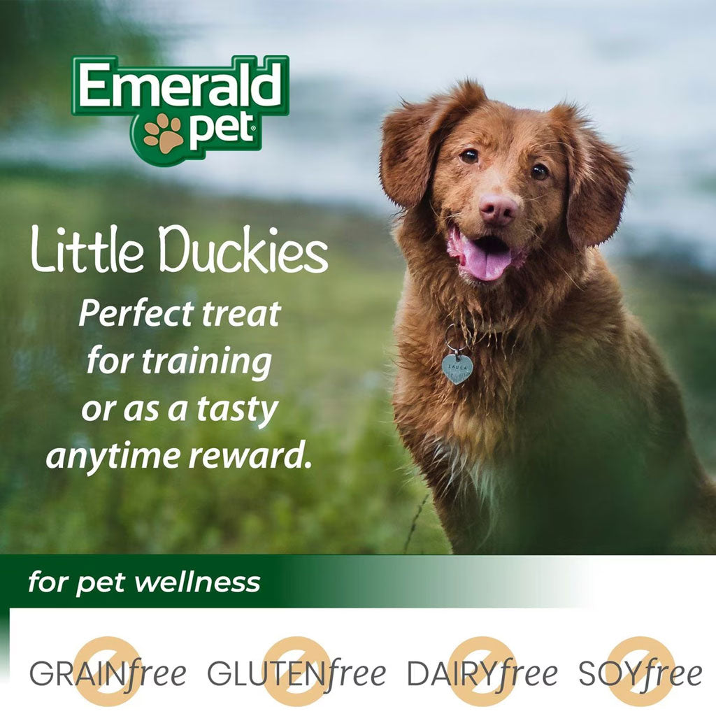 Emerald Pet Little Duckies Grain-Free with Duck & Sweet Potato Dog Treats, 5-oz