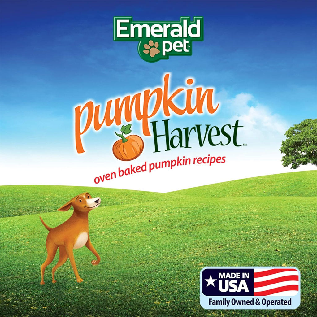 Emerald Pet Pumpkin Harvest Mini Trainers Pumpkin Recipe with Banana Dog Treats, 6-oz