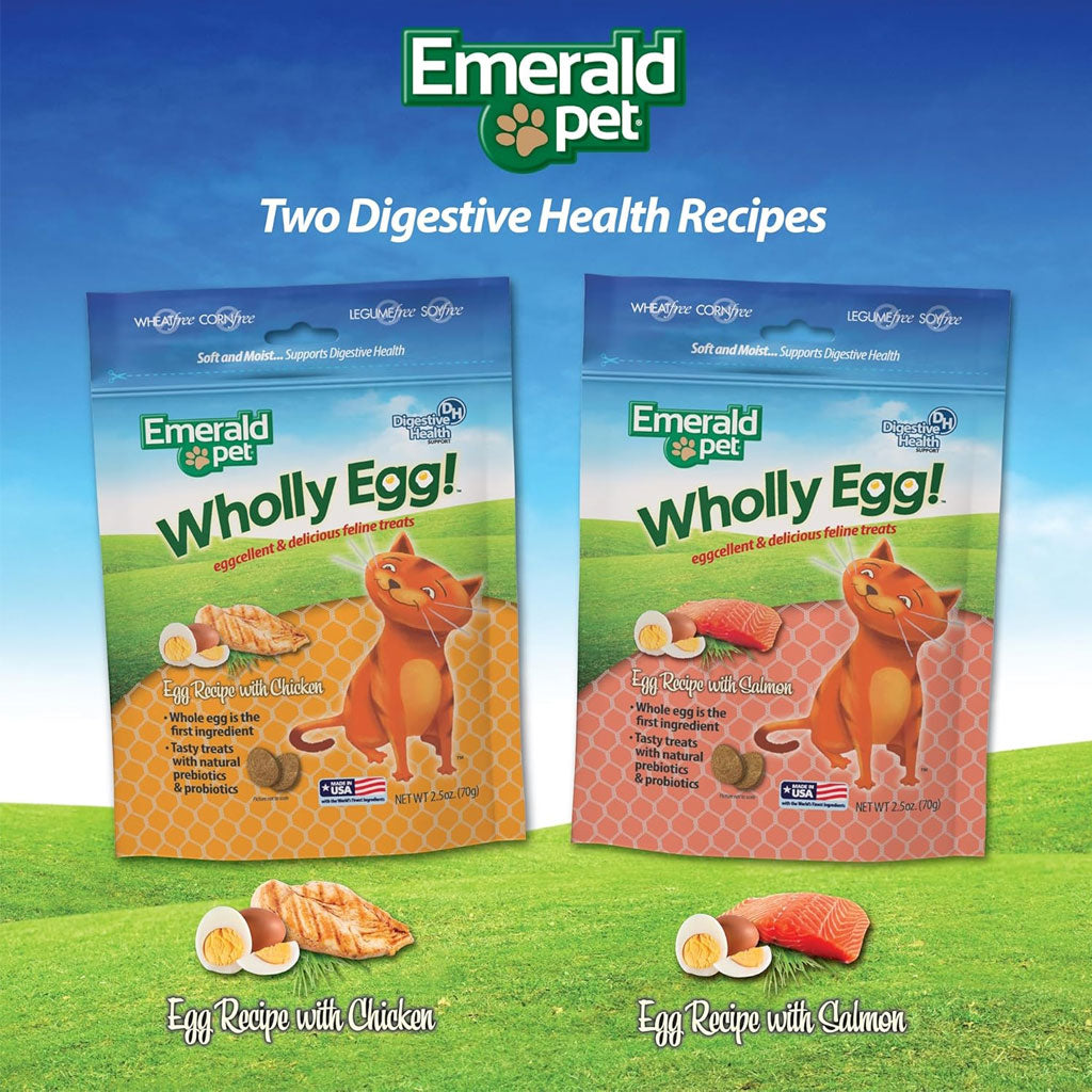 Emerald Pet Wholly Egg Recipe with Chicken Cat Treats, 2.5-oz