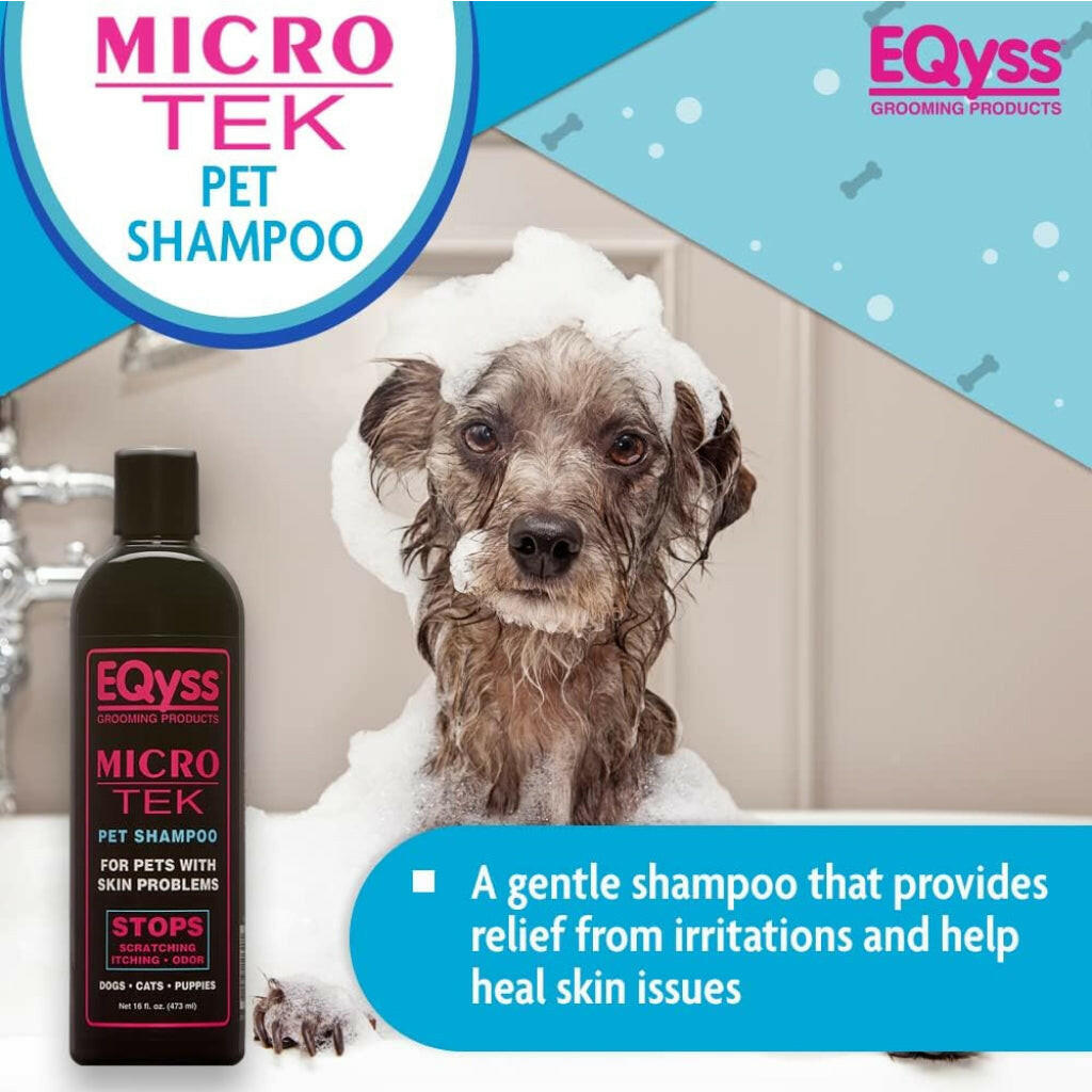 EQyss Grooming Products Micro-Tek Dog, Cats & Puppies Shampoo (16 oz)
