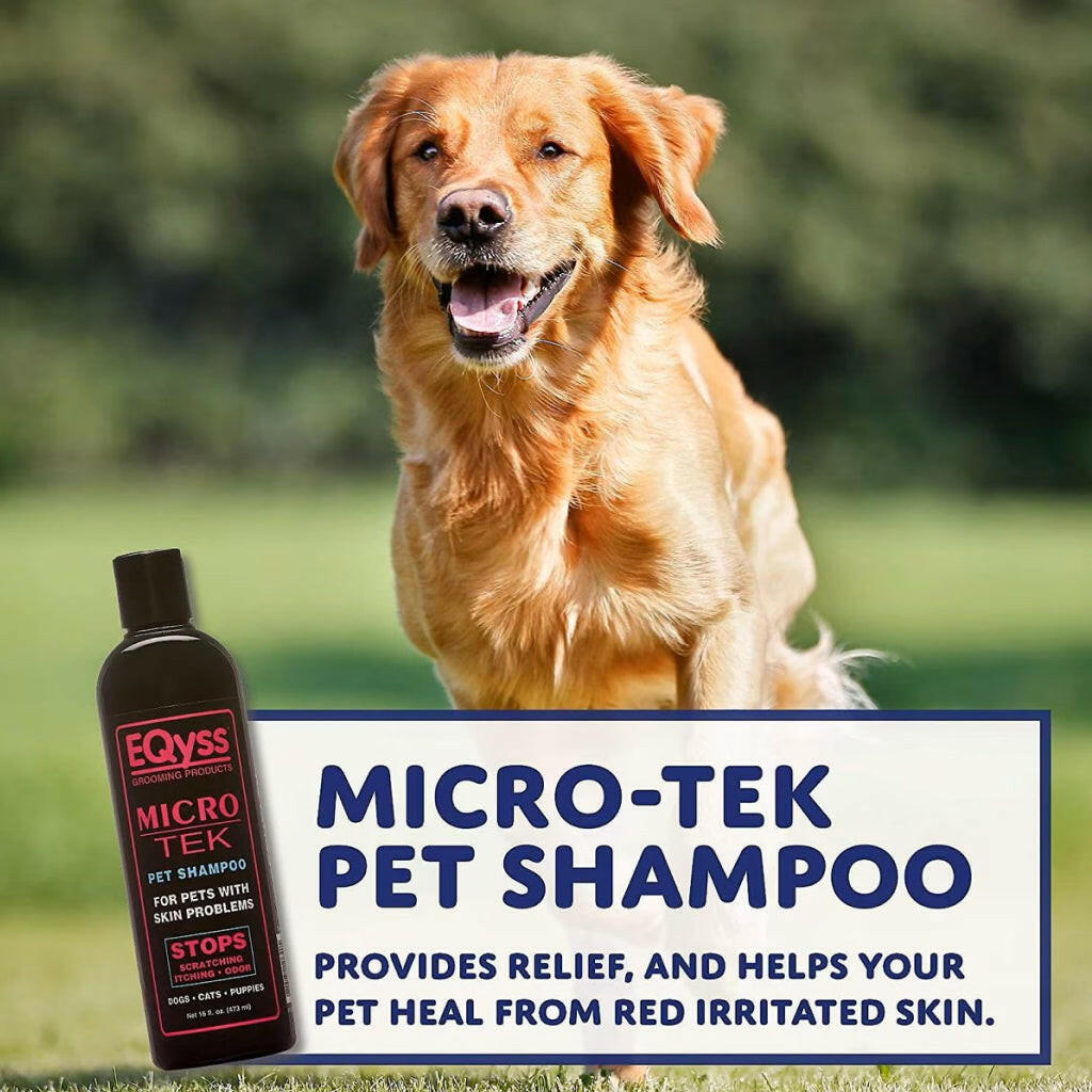 EQyss Grooming Products Micro-Tek Dog, Cats & Puppies Shampoo (16 oz)