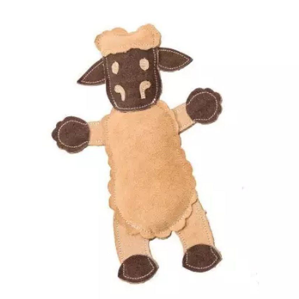 Ethical Dura-Fuse Leather Barnyard Toy For Dogs, assorted characters (11")