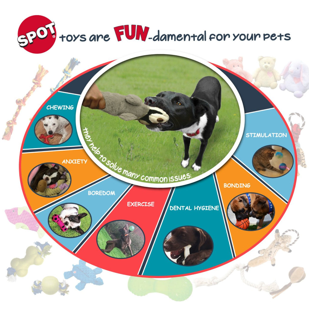 Ethical Dura-Fuse Leather Bone Toy For Dogs