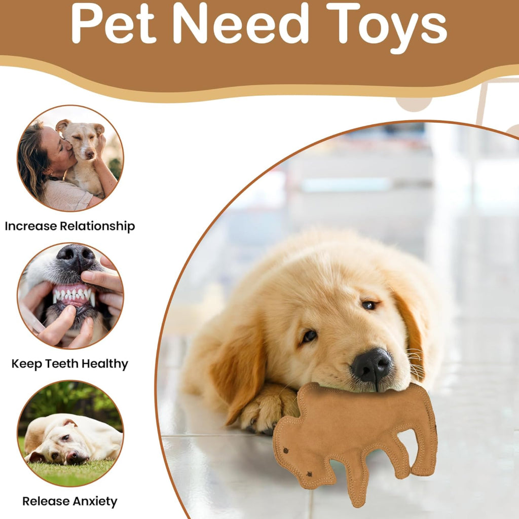Ethical Dura-Fuse Leather Buffalo Toy For Dogs
