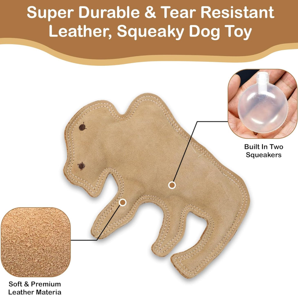 Ethical Dura-Fuse Leather Buffalo Toy For Dogs